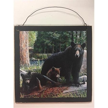 MANUAL WOODWORKERS & WEAVERS Manual Woodworkers & Weavers HWLWBB 26 x 36 in. Leading the Way Black Bears Wall Hanging HWLWBB